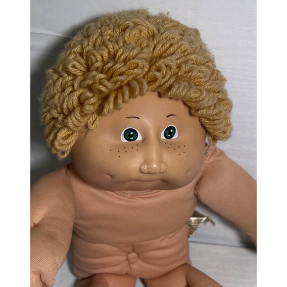 Cabbage Patch Kid Boy Doll Wheat Loop Hair Green Eyes Freckles #2 HM 1984 - Picture 3 of 16